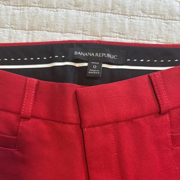 Banana Republic Red Straight Leg Pants - Picture 2 of 4